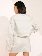 PixieGirl Petite Natural Denim 100% Cotton Skirt - Image 3 of 5