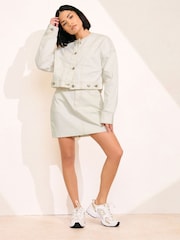 PixieGirl Petite Collarless 100% Cotton Jacket - Image 3 of 6