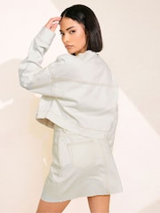 PixieGirl Petite Collarless 100% Cotton Jacket - Image 4 of 6