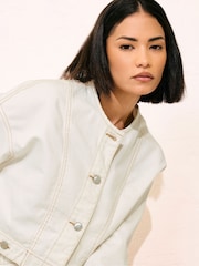 PixieGirl Petite Collarless 100% Cotton Jacket - Image 5 of 6