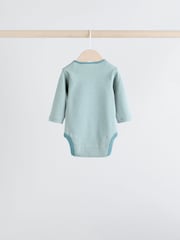 Blue Hamish Long Sleeve Bodysuits 3 Pack - Image 5 of 11
