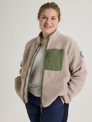 Polarn O Pyret Natural Teddy Fleece Jacket - Image 1 of 6