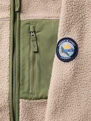 Polarn O Pyret Natural Teddy Fleece Jacket - Image 4 of 6