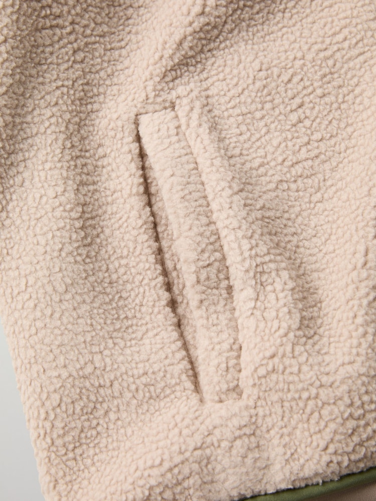 Polarn O Pyret Natural Teddy Fleece Jacket - Image 6 of 6