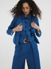 River Island Denim V-Neck Blazer - Image 2 of 6