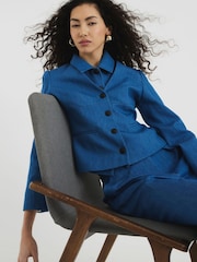 River Island Denim V-Neck Blazer - Image 4 of 6