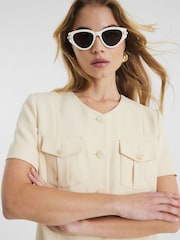 River Island Yellow Pocket Mini Dress - Image 2 of 8