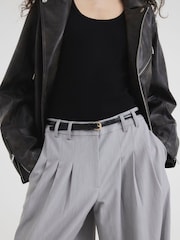 River Island Grey Belted Wide Leg Trousers - Image 2 of 4