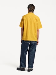 Universal Works Yellow Camper Shirt Dobby Self Stripe Shirt - Image 4 of 8