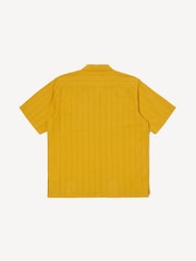 Universal Works Yellow Camper Shirt Dobby Self Stripe Shirt - Image 7 of 8