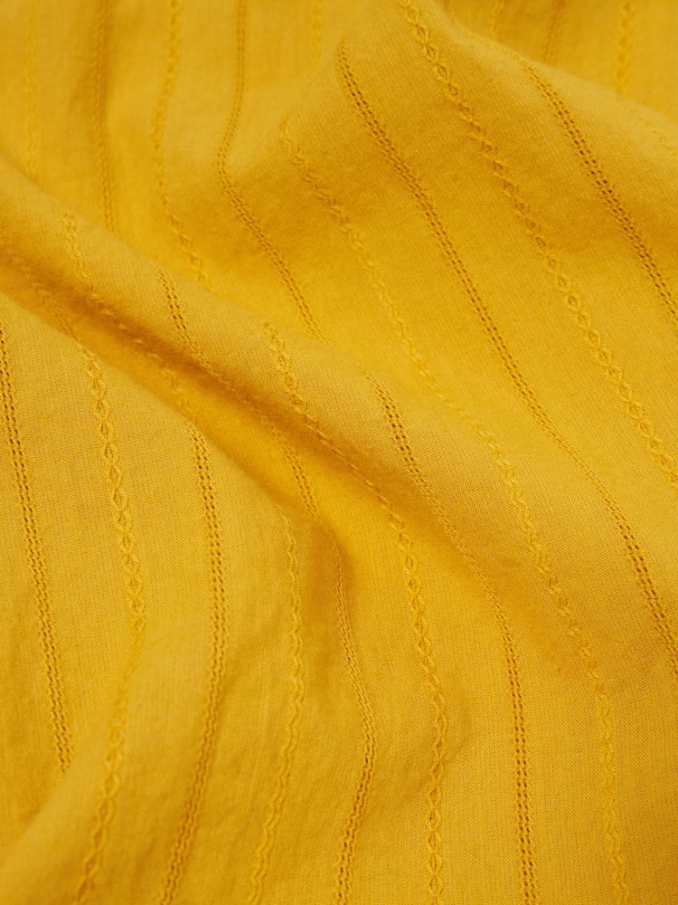 Universal Works Yellow Camper Shirt Dobby Self Stripe Shirt - Image 8 of 8