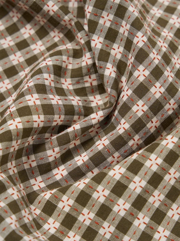 Universal Works Brown Road Shirt Dobby Check - Image 3 of 3