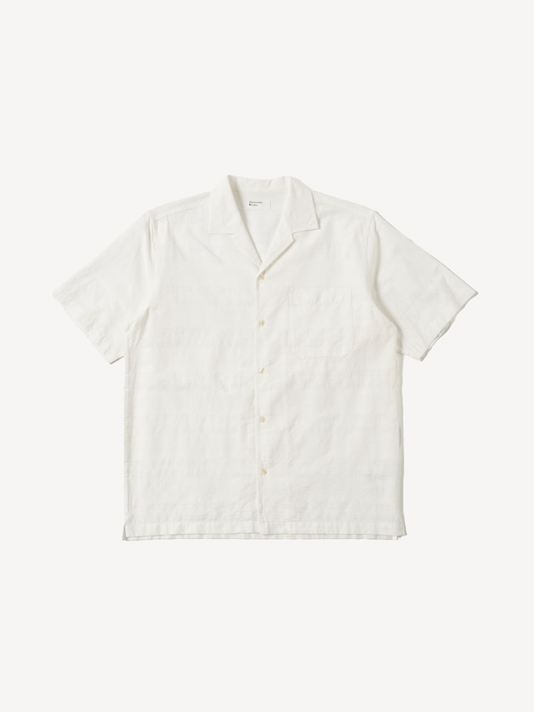 Universal Works White Minari Deffe Self Stripe Shirt - Image 1 of 3