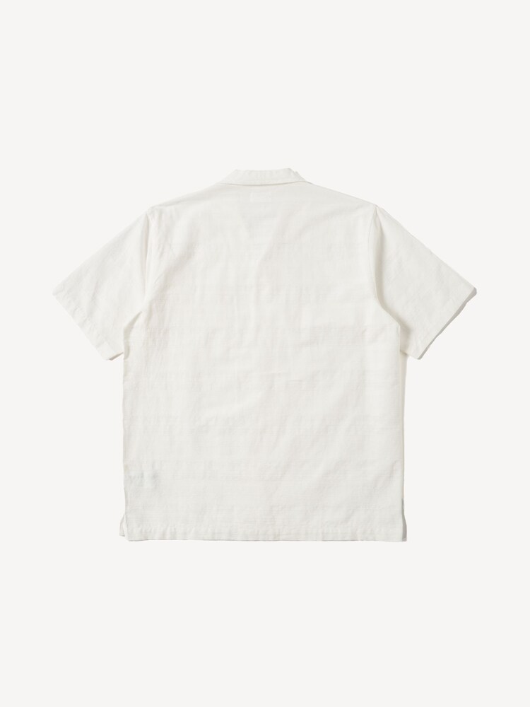 Universal Works White Minari Deffe Self Stripe Shirt - Image 2 of 3