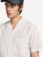 Universal Works White Minari Deffe Self Stripe Shirt - Image 5 of 8