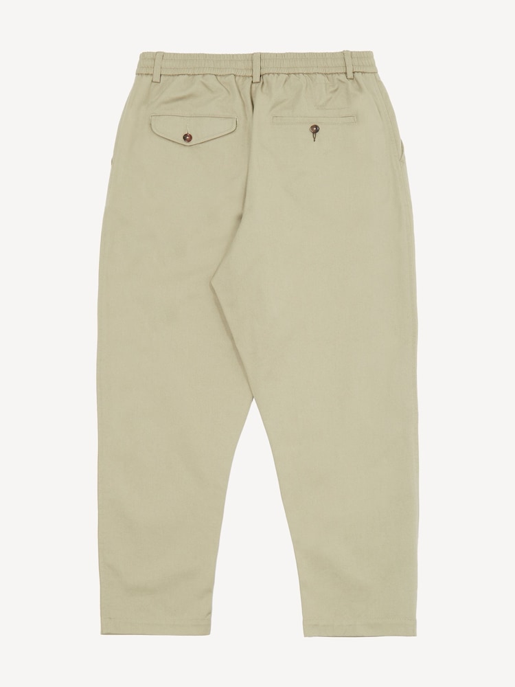 Universal Works Brown Pleated Twill Track Trouser - Image 2 of 5