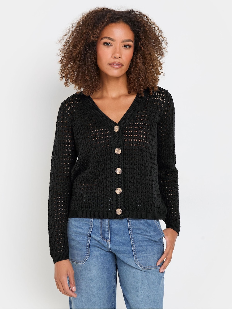 črna - M&Co Button Crochet Cardigan - Slika 1 iz 5 črna - M&Co Button Crochet Cardigan - Slika 1 iz 5