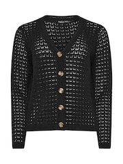 črna - M&Co Button Crochet Cardigan - Slika 5 iz 5