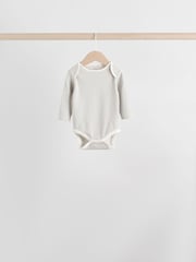 Sage Green Baby Long Sleeve Bodysuits 5 Pack - Image 4 of 15