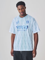 HUGO Blue Jersey T-Shirt - Image 1 of 8