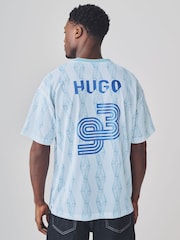 HUGO Blue Jersey T-Shirt - Image 2 of 8