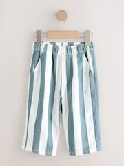 Blue/White Stripe Pull On Wide Trousers (3mths-7yrs) - Image 1 of 4