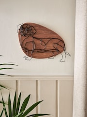 Brown Dachshund Wire Wall Plaque - Image 1 of 5