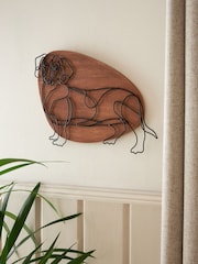 Brown Dachshund Wire Wall Plaque - Image 2 of 5
