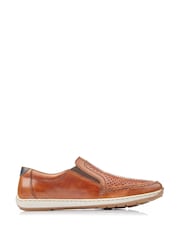 Rieker Mens Elasticated Brown Shoes - Image 1 of 6