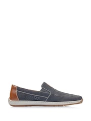 Rieker Mens Blue Elasticated Shoes - Image 1 of 6