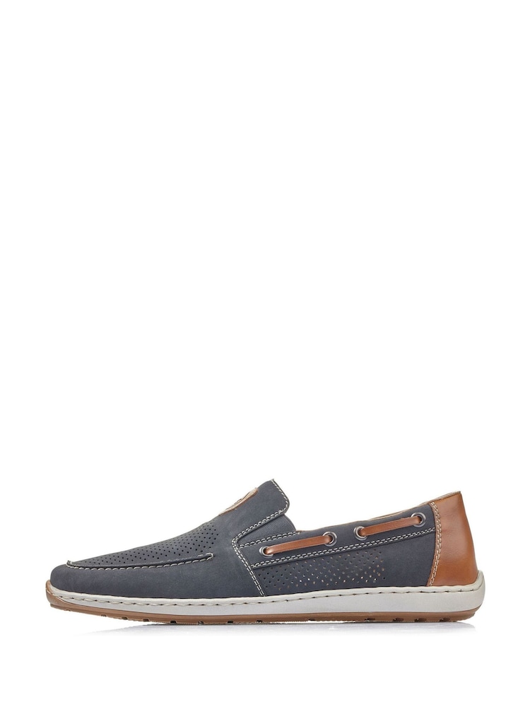 Rieker Mens Blue Elasticated Shoes - Image 2 of 6