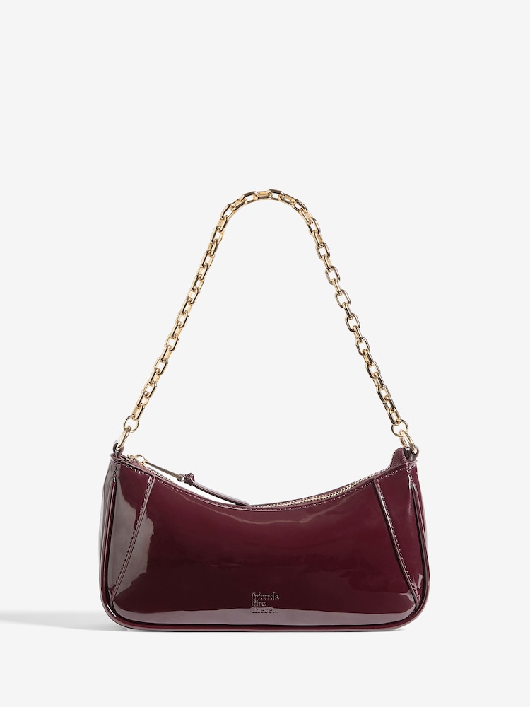 Friends Like These Burgundy Red Chain Shoulder Bag - Image 1 of 5