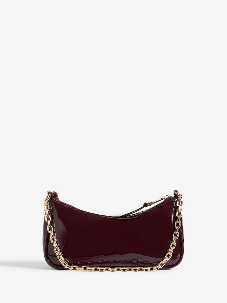 Friends Like These Burgundy Red Chain Shoulder Bag - Image 5 of 5