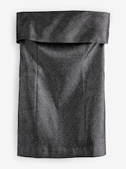 Grey Rochelle Metallic Sparkle Bandeau Mini dress - Image 5 of 7