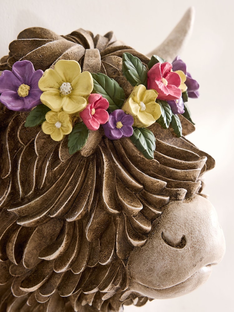 Hamish The Highland Cow Floral Head Wall Plaque - Slika 4 iz 4