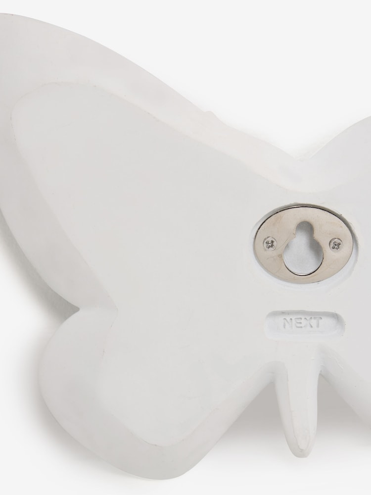 Set of 3 Silver Textured Butterfly Plaques Wall Art - Image 2 of 2 Set of 3 Silver Textured Butterfly Plaques Wall Art - Image 2 of 2