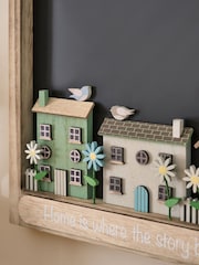 Neutral Floral Print Family Slogan Chalkboard Wall Plaque - Image 3 of 5