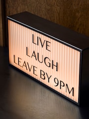 Black Live Laugh Leave Light Up Box Wall Art - Image 4 of 6