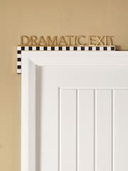 Black/White Dramatic Exit Metal Overdoor Wall Sign - Image 1 of 4