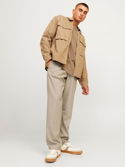 JACK & JONES Cream/Natural Drawstring Relaxed Fit Trousers - Image 2 of 7