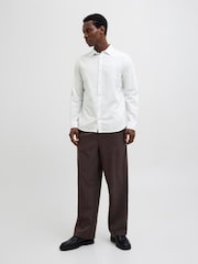 Branco - Camisas de verão de manga comprida Jack & Jones - Imagem 5 de 8