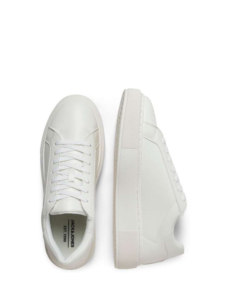 JACK & JONES White Chunky Sole PU Trainers - Image 4 of 7