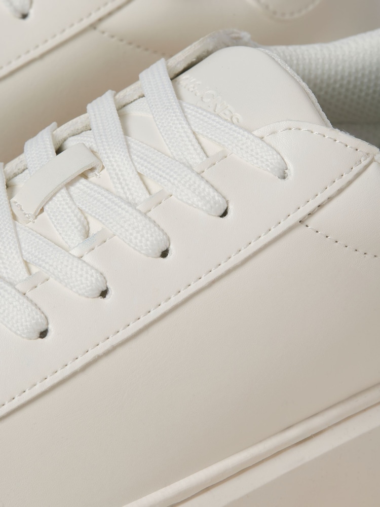 JACK & JONES White Chunky Sole PU Trainers - Image 6 of 7