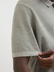 JACK & JONES Green Knitted Polo Top - Image 4 of 7