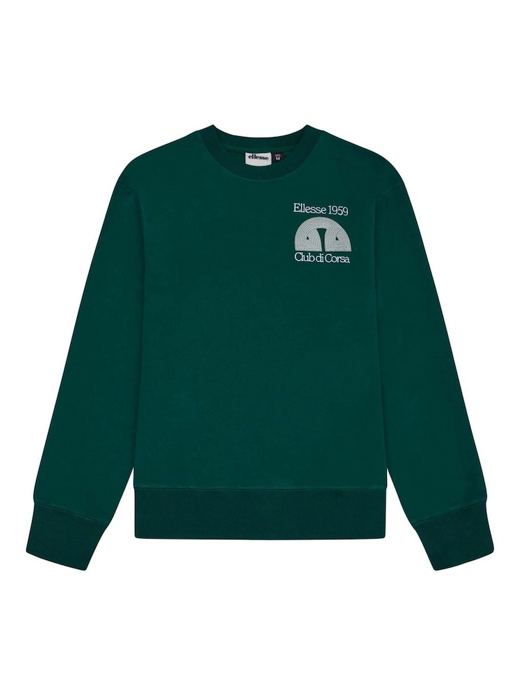 Verde - Ellesse Club Di Corsa Sweatshirt - Imagem 1 de 2