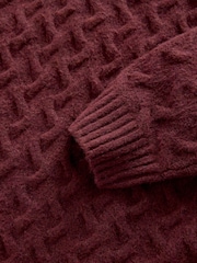 Rust Red Regular Fit Mock Shirt Jumper - Image 7 of 7