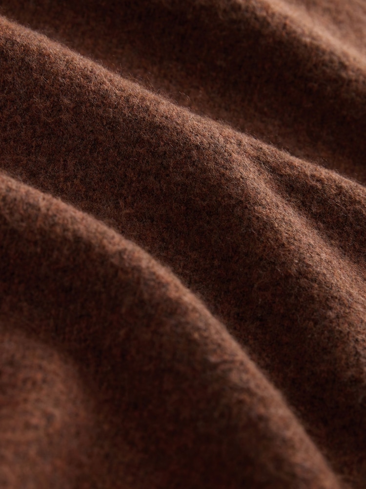 Rust Brown Regular Fit Mock Shirt Jumper - Image 7 of 7 Rust Brown Regular Fit Mock Shirt Jumper - Image 7 of 7