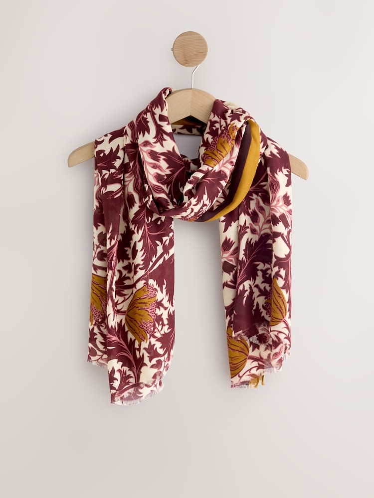 Berry Tapestry Floral Lightweight Scarf - Image 1 of 3