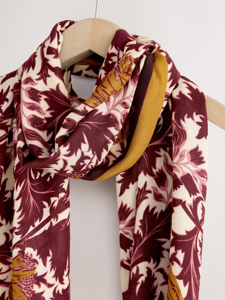 Berry Tapestry Floral Lightweight Scarf - Image 2 of 3