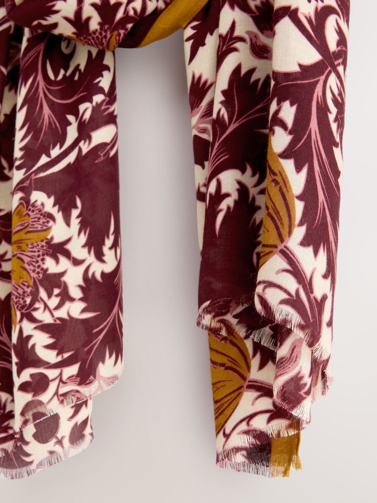 Berry Tapestry Floral Lightweight Scarf - Image 3 of 3